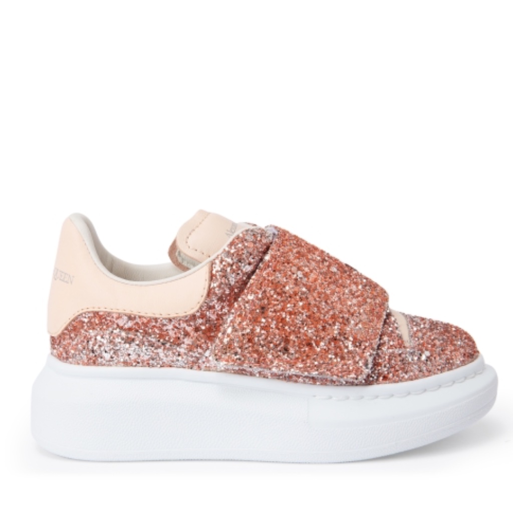 Alexander Mcqueen Kids Glitter Velcro Sneakers
